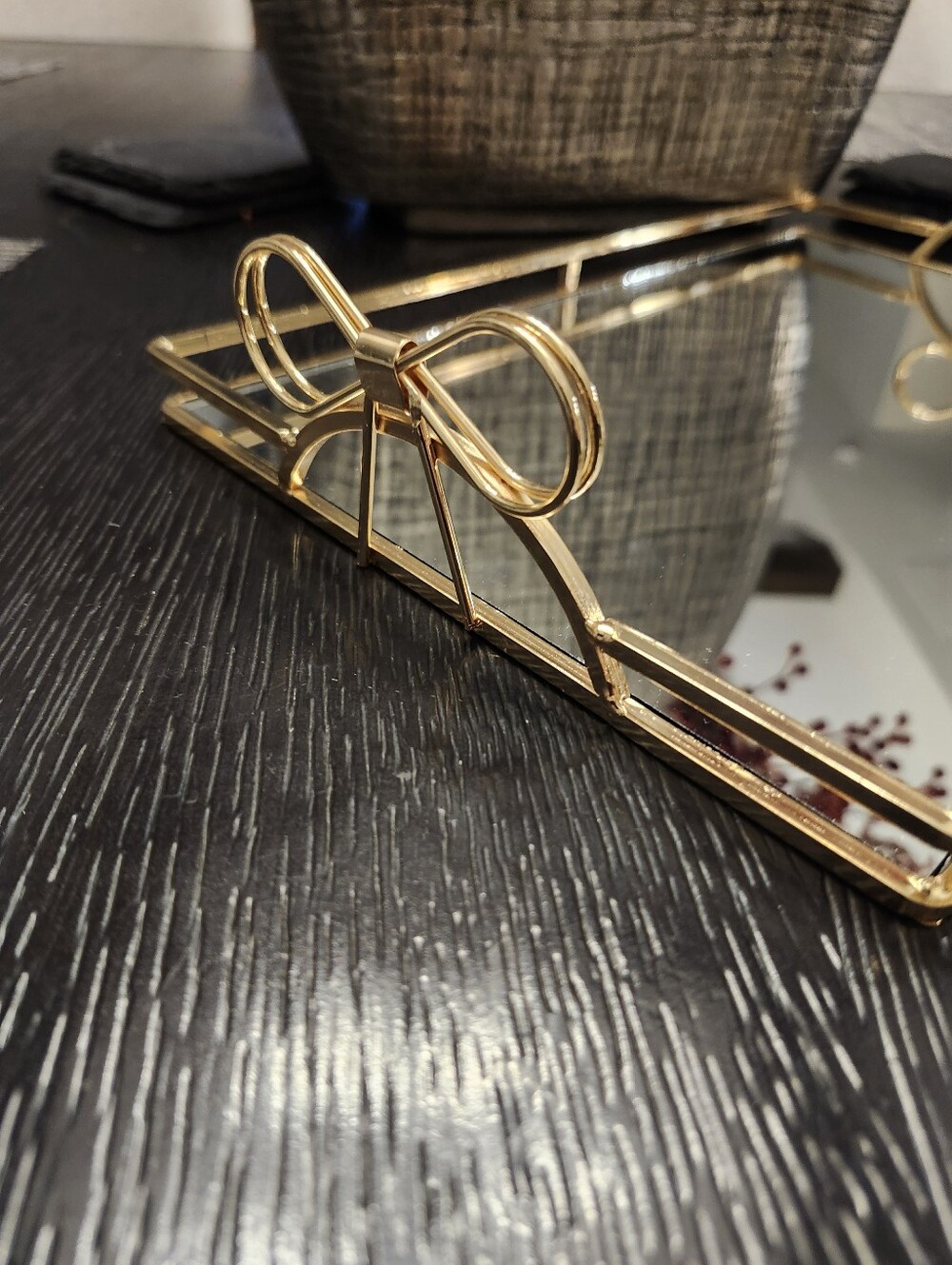 Gold Bow Mirror Tray - Picture 12 of 14